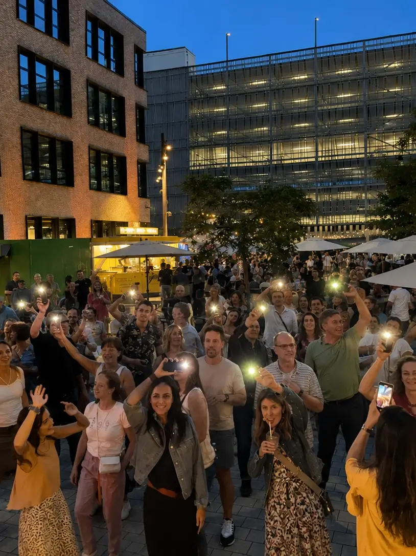 Mitarbeiter feiern mit Eventband Orange in Nürnberg
